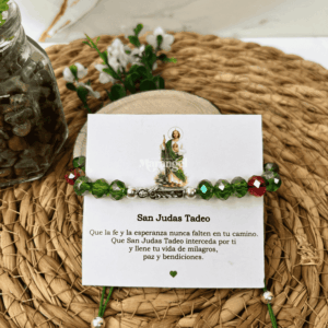 regalo San Judas Tadeo pulsera verde Perú