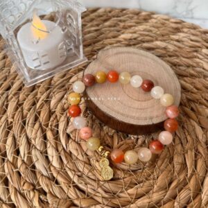 pulsera ágata dije Virgen